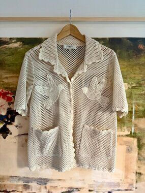 SEA New York Sally crochet shirt